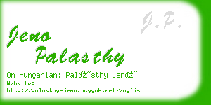 jeno palasthy business card